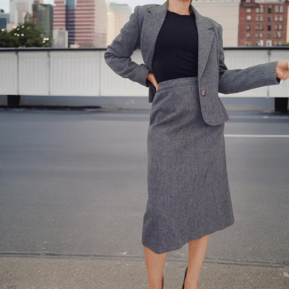 Vtg Wool 2-Piece Suit